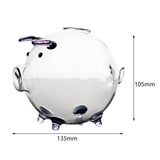 Maxbell Piggy Bank Mini Glass Animal Figurine Glass Pig Figurine for Girls Boys Kids