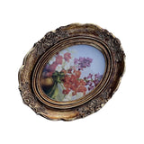 Maxbell Vintage Photo Frame Oval Resin Picture Frame for Office Desktop Wall Hanging