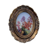 Maxbell Vintage Photo Frame Oval Resin Picture Frame for Office Desktop Wall Hanging