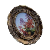 Maxbell Vintage Photo Frame Oval Resin Picture Frame for Office Desktop Wall Hanging