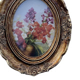 Maxbell Vintage Photo Frame Oval Resin Picture Frame for Office Desktop Wall Hanging