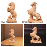Maxbell Hand Carved Wood Horse Statue Horse Statue for Bedroom Cabinet Living Room