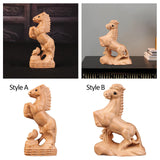 Maxbell Hand Carved Wood Horse Statue Horse Statue for Bedroom Cabinet Living Room