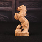 Maxbell Hand Carved Wood Horse Statue Horse Statue for Bedroom Cabinet Living Room