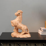 Maxbell Hand Carved Wood Horse Statue Horse Statue for Bedroom Cabinet Living Room