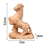 Maxbell Hand Carved Wood Horse Statue Horse Statue for Bedroom Cabinet Living Room