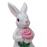Maxbell Resin Rabbit Statue Cute Rabbit Sculpture for Table Lawn Birthday Party Gift
