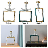 Maxbell Porcelain Statue Birthday Gift Tabletop Ornament for Bedroom Entrance Office Style A