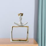 Maxbell Porcelain Statue Birthday Gift Tabletop Ornament for Bedroom Entrance Office Style A