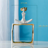 Maxbell Porcelain Statue Birthday Gift Tabletop Ornament for Bedroom Entrance Office Style A