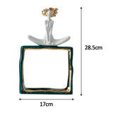 Maxbell Porcelain Statue Birthday Gift Tabletop Ornament for Bedroom Entrance Office Style B