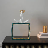 Maxbell Porcelain Statue Birthday Gift Tabletop Ornament for Bedroom Entrance Office Style B