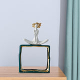 Maxbell Porcelain Statue Birthday Gift Tabletop Ornament for Bedroom Entrance Office Style B