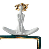 Maxbell Porcelain Statue Birthday Gift Tabletop Ornament for Bedroom Entrance Office Style B