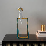 Maxbell Porcelain Statue Birthday Gift Tabletop Ornament for Bedroom Entrance Office Style C