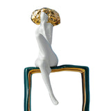 Maxbell Porcelain Statue Birthday Gift Tabletop Ornament for Bedroom Entrance Office Style C