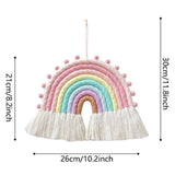 Maxbell Rainbow Wall Hanging Soft Rainbow Ornament for Party Supplies Bedroom