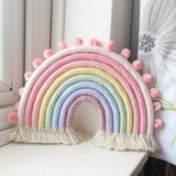 Maxbell Rainbow Wall Hanging Soft Rainbow Ornament for Party Supplies Bedroom