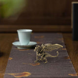 Maxbell Brass Pterosaur Dragon Ornament Hand Craved for Office Bookshelf Living Room