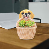 Maxbell Small Flower Pot Cute Gift Plant Planter for Indoor Home Decor Entrance Hall dog