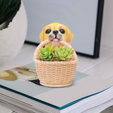 Maxbell Small Flower Pot Cute Gift Plant Planter for Indoor Home Decor Entrance Hall dog