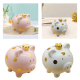 Maxbell Piggy Bank Birthday Gift Money Saving Box Desktop Pig Figurine for Home Boys Pink