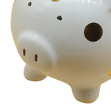 Maxbell Piggy Bank Birthday Gift Money Saving Box Desktop Pig Figurine for Home Boys White