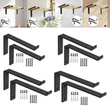 Maxbell 2Pcs Metal Wall Shelf Brackets Hardware for Laundry Room Bedroom Dining Room 8inch
