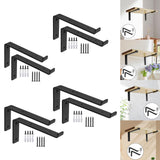 Maxbell 2Pcs Metal Wall Shelf Brackets Hardware for Laundry Room Bedroom Dining Room 8inch