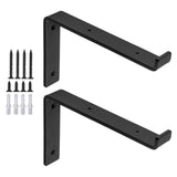 Maxbell 2Pcs Metal Wall Shelf Brackets Hardware for Laundry Room Bedroom Dining Room 10inch