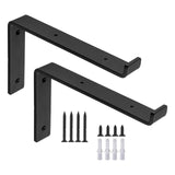 Maxbell 2Pcs Metal Wall Shelf Brackets Hardware for Laundry Room Bedroom Dining Room 10inch