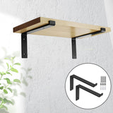 Maxbell 2Pcs Metal Wall Shelf Brackets Hardware for Laundry Room Bedroom Dining Room 10inch