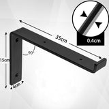 Maxbell 2Pcs Metal Wall Shelf Brackets Hardware for Laundry Room Bedroom Dining Room 14inch