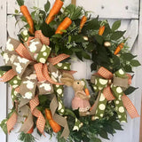 Maxbell Easter Wreath for Front Door Hanger Spring Wreath for Door Patio Celebration 40cm