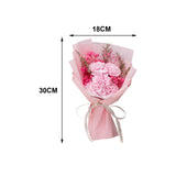 Maxbell Artificial Soap Flower Bouquet Realistic Valentines Day Gift for Mothers Day Pink Carnation