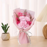 Maxbell Artificial Soap Flower Bouquet Realistic Valentines Day Gift for Mothers Day Pink Carnation