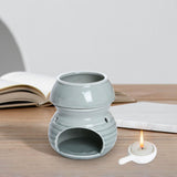 Maxbell Ceramic Essential Oil Burner Creative for Table Centerpiece Festival Kitchen Grey