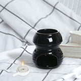 Maxbell Ceramic Essential Oil Burner Creative for Table Centerpiece Festival Kitchen Black
