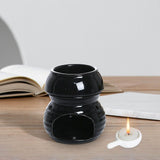 Maxbell Ceramic Essential Oil Burner Creative for Table Centerpiece Festival Kitchen Black