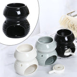 Maxbell Ceramic Essential Oil Burner Creative for Table Centerpiece Festival Kitchen Black