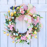 Maxbell Artificial Easter Wreath for Front Door Durable for Window Seasons Patio