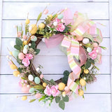 Maxbell Artificial Easter Wreath for Front Door Durable for Window Seasons Patio