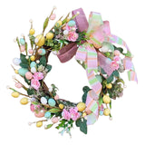 Maxbell Artificial Easter Wreath for Front Door Durable for Window Seasons Patio
