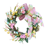 Maxbell Artificial Easter Wreath for Front Door Durable for Window Seasons Patio