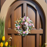 Maxbell Artificial Easter Wreath for Front Door Durable for Window Seasons Patio