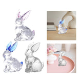 Maxbell Easter Rabbit Figurine Bunny Statue Mini for Bookshelf Centerpiece Entrance