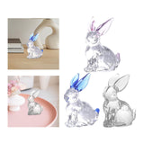 Maxbell Easter Rabbit Figurine Bunny Statue Mini for Bookshelf Centerpiece Entrance