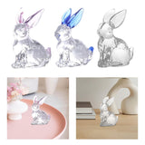 Maxbell Easter Rabbit Figurine Bunny Statue Mini for Bookshelf Centerpiece Entrance