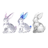 Maxbell Easter Rabbit Figurine Bunny Statue Mini for Bookshelf Centerpiece Entrance