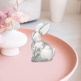 Maxbell Easter Rabbit Figurine Bunny Statue Mini for Bookshelf Centerpiece Entrance
